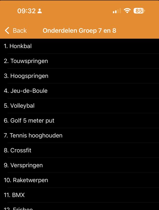 Schoolvaardigheid-app met de onderdelen voor groep 7 en 8